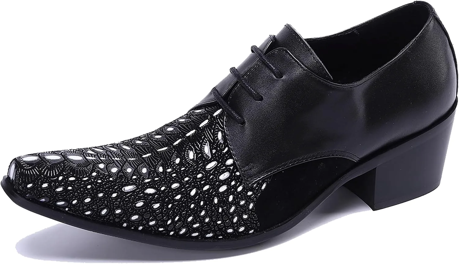 

Мужские туфли Santimon Oxford из натуральной кожи с заостренным носком, шнуровкой, удобные, стильные, повседневные, черный