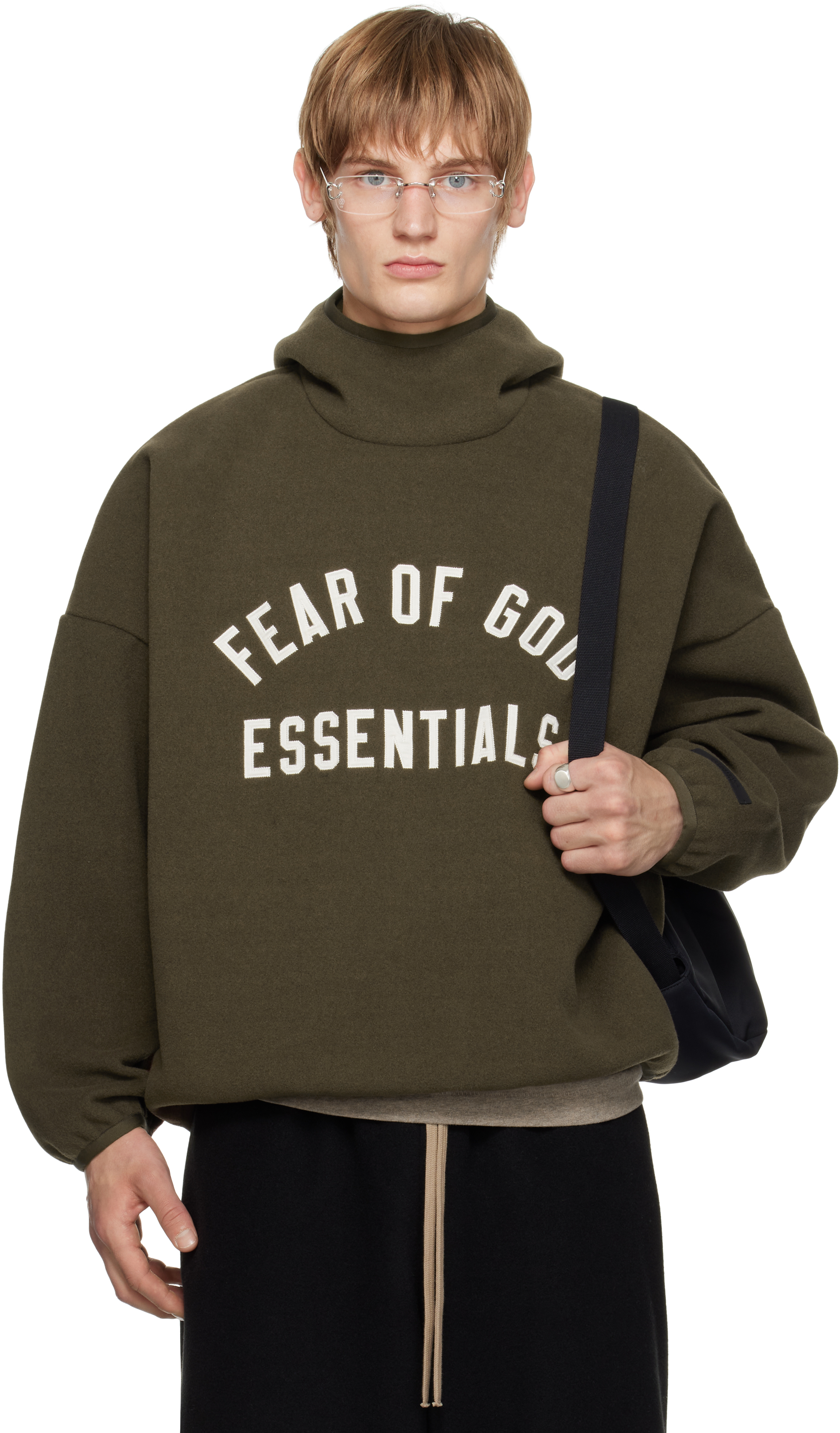 

Толстовка с капюшоном Fear of God EENTIAL Brushed Fear of God ESSENTIALS, коричневый