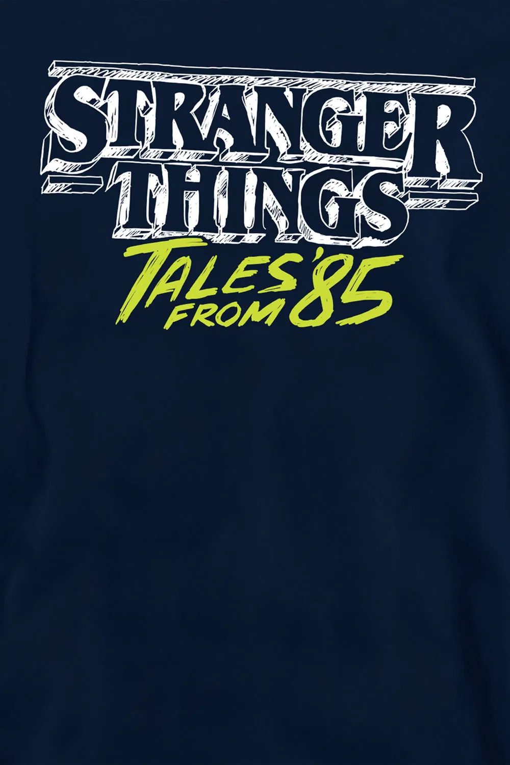 Худи детское Stranger Things с двухцветным логотипом, темно-синий — фото 2