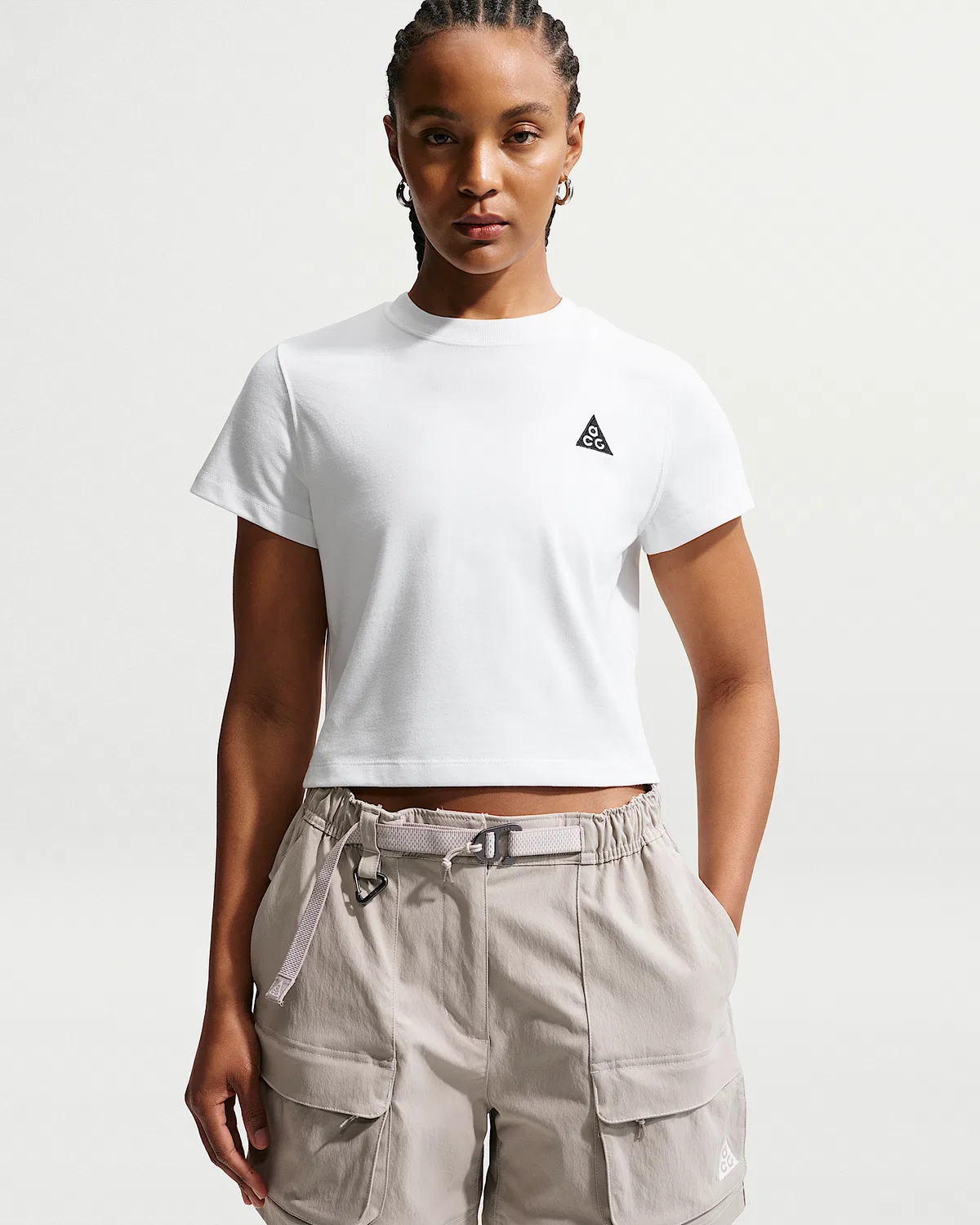 Женский топ Nike ACG Dri-FIT с коротким рукавом, Summit White/Black