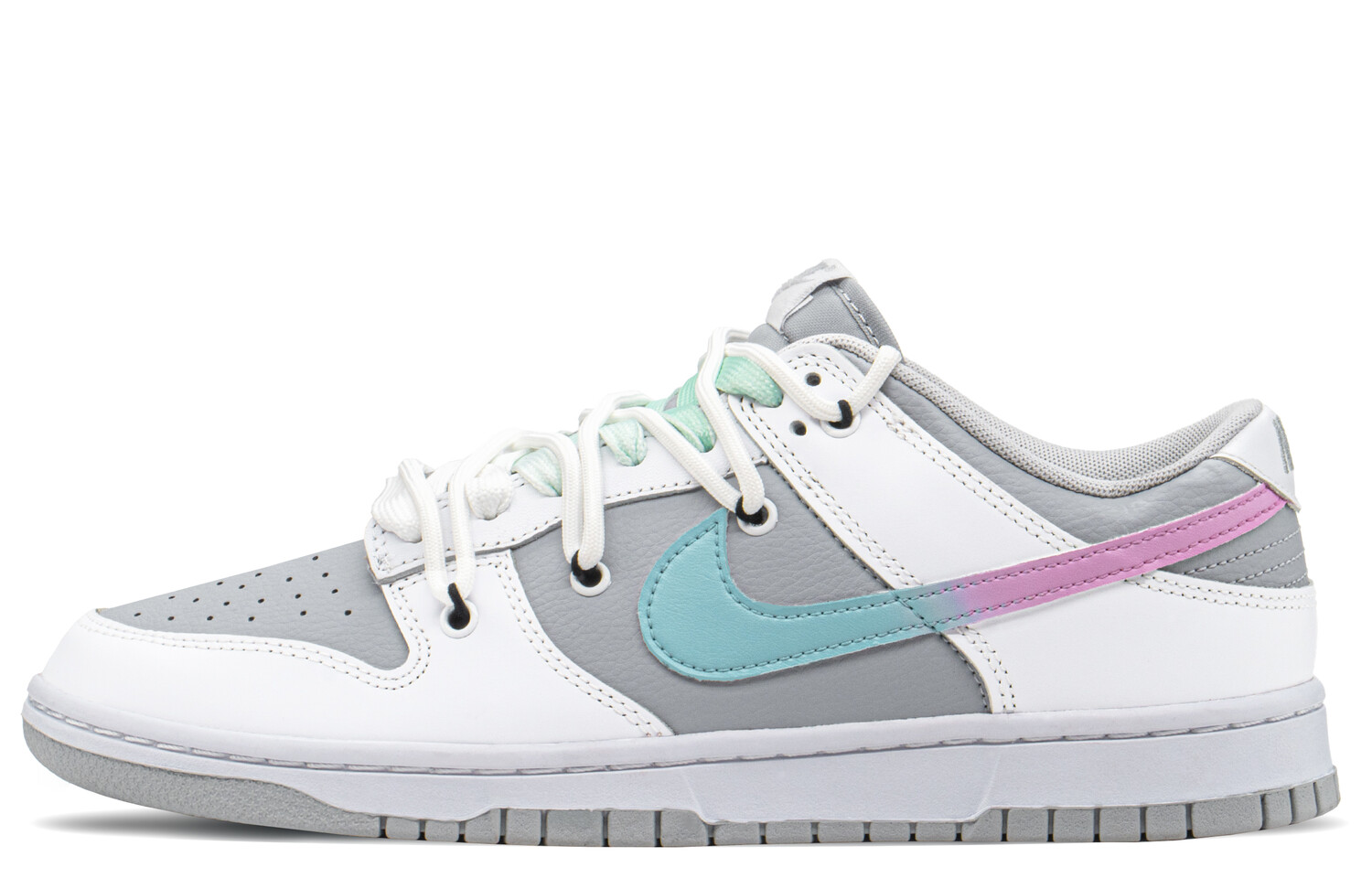 

Кроссовки Nike Dunk Skateboard Shoes Men Low-Top White Gray/Blue Pink