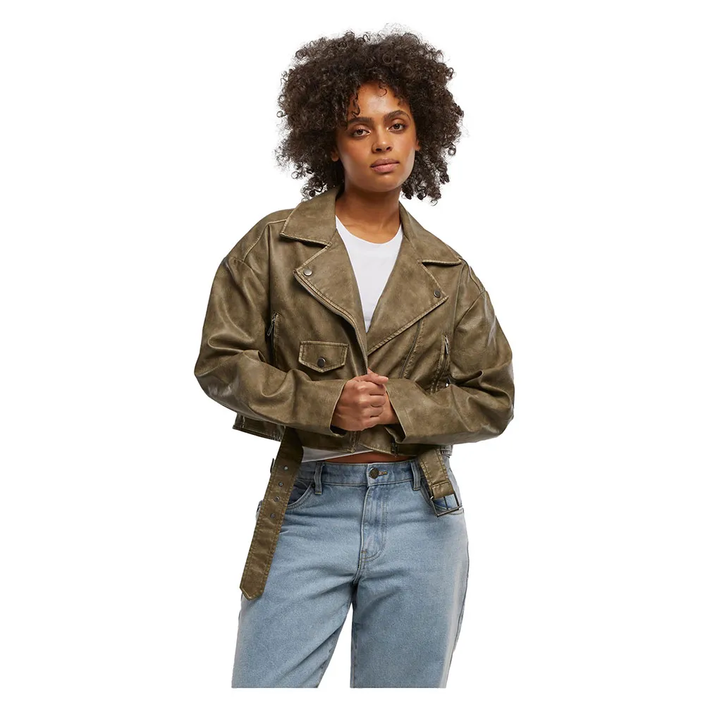 

Куртка Urban Classics Vintage leather, зеленый