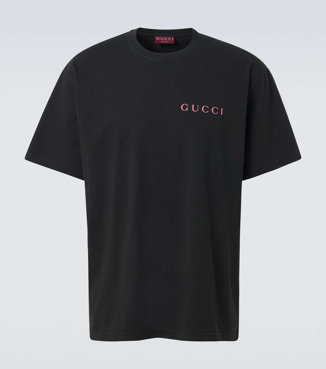 

Футболка из хлопкового джерси с логотипом Gucci, Black/Multicolor