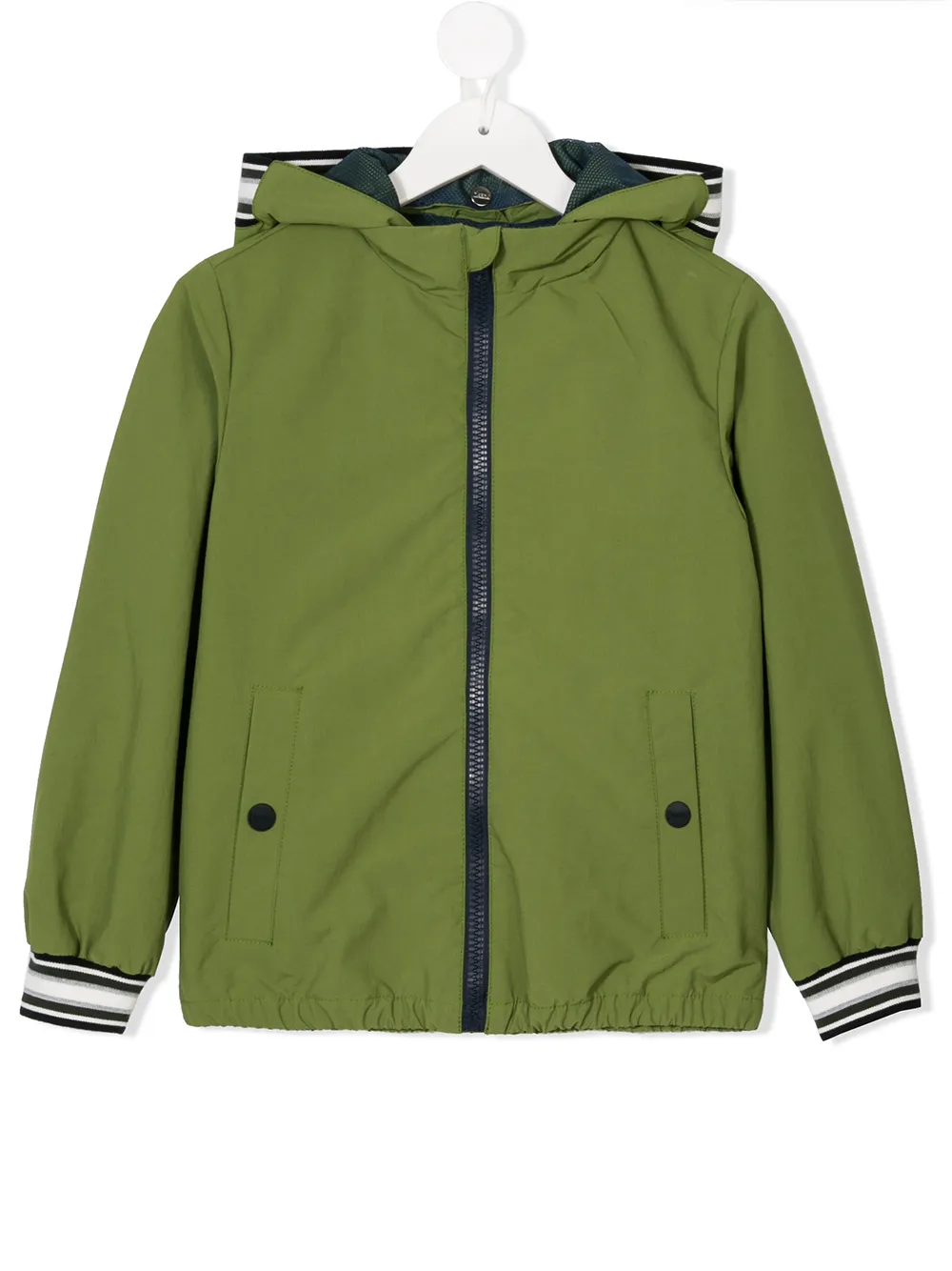 

Куртка с контрастной отделкой Herno Kids, зеленый