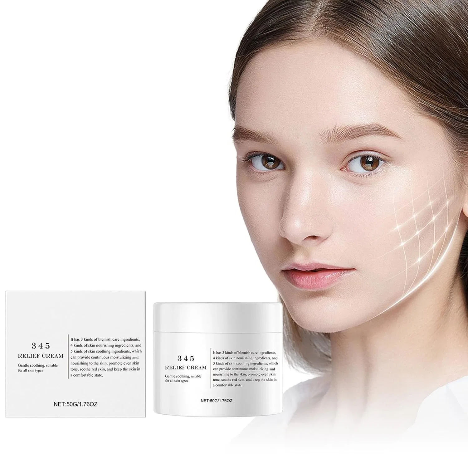 Крем для лица — Интенсивный восстанавливающий 345 Relief Cream, Generisch, 50 г — фото 2