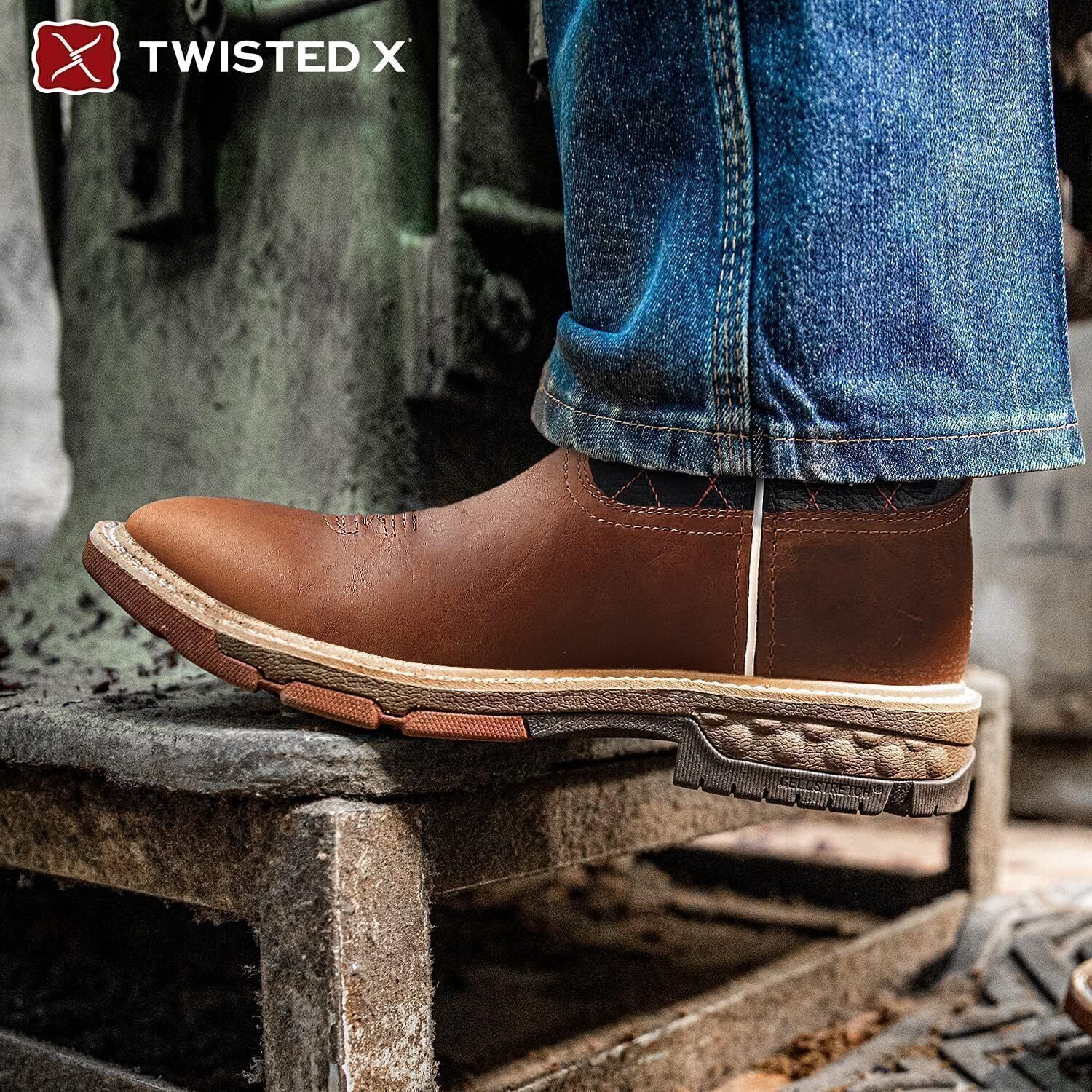 Мужские рабочие ботинки Twisted X 12 дюймов с мягким носком и удобным креплением, мокко — фото 2