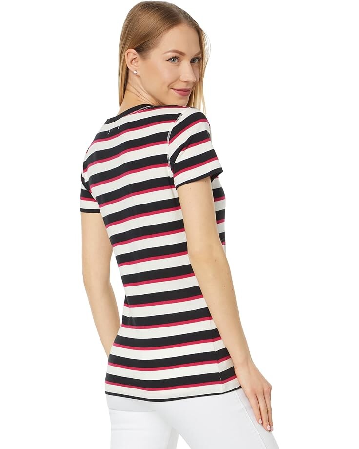

Рубашка U.S. POLO ASSN. USPA V-Neck Striped Tee Shirt, черный