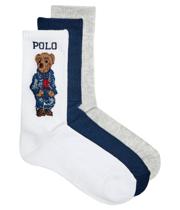 

Носки женские Polo Ralph Lauren с рисунком 3 пары, белый/синий