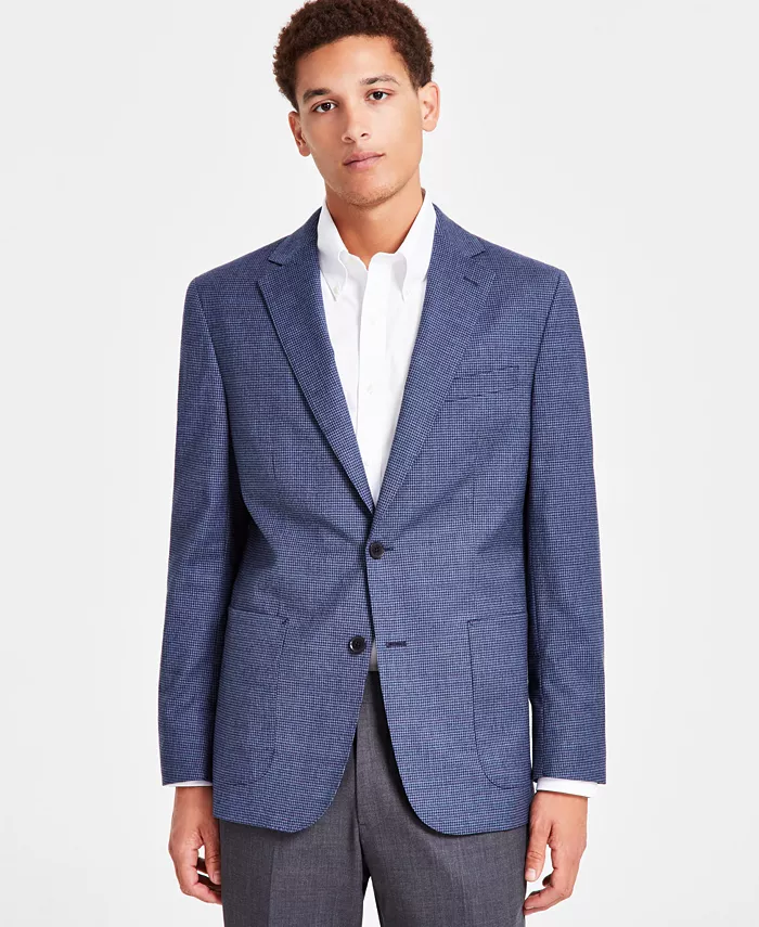 

Мужской классический спортивный пиджак из шерстяной смеси Brooks Brothers, синий
