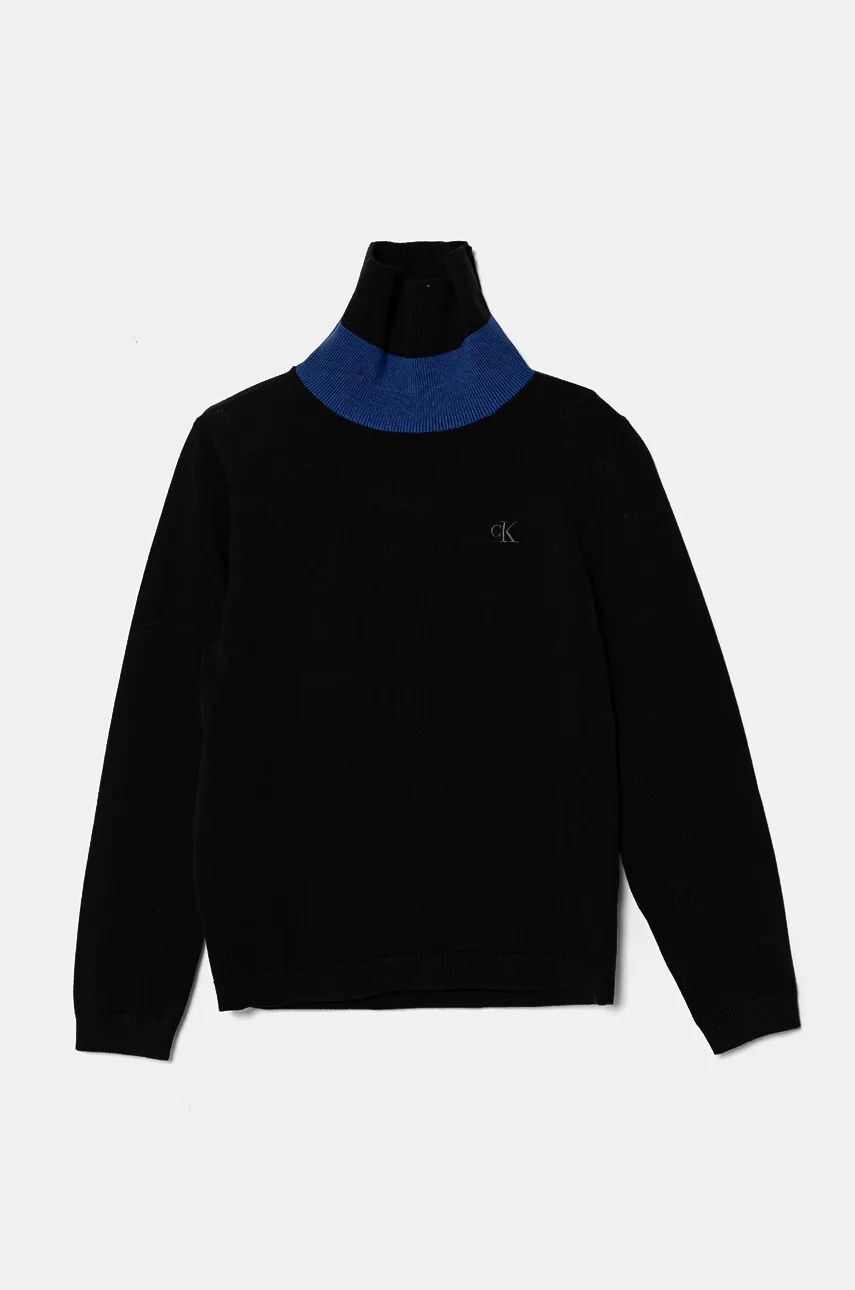 

Детский свитер Calvin Klein Jeans из смесовой шерсти, черный