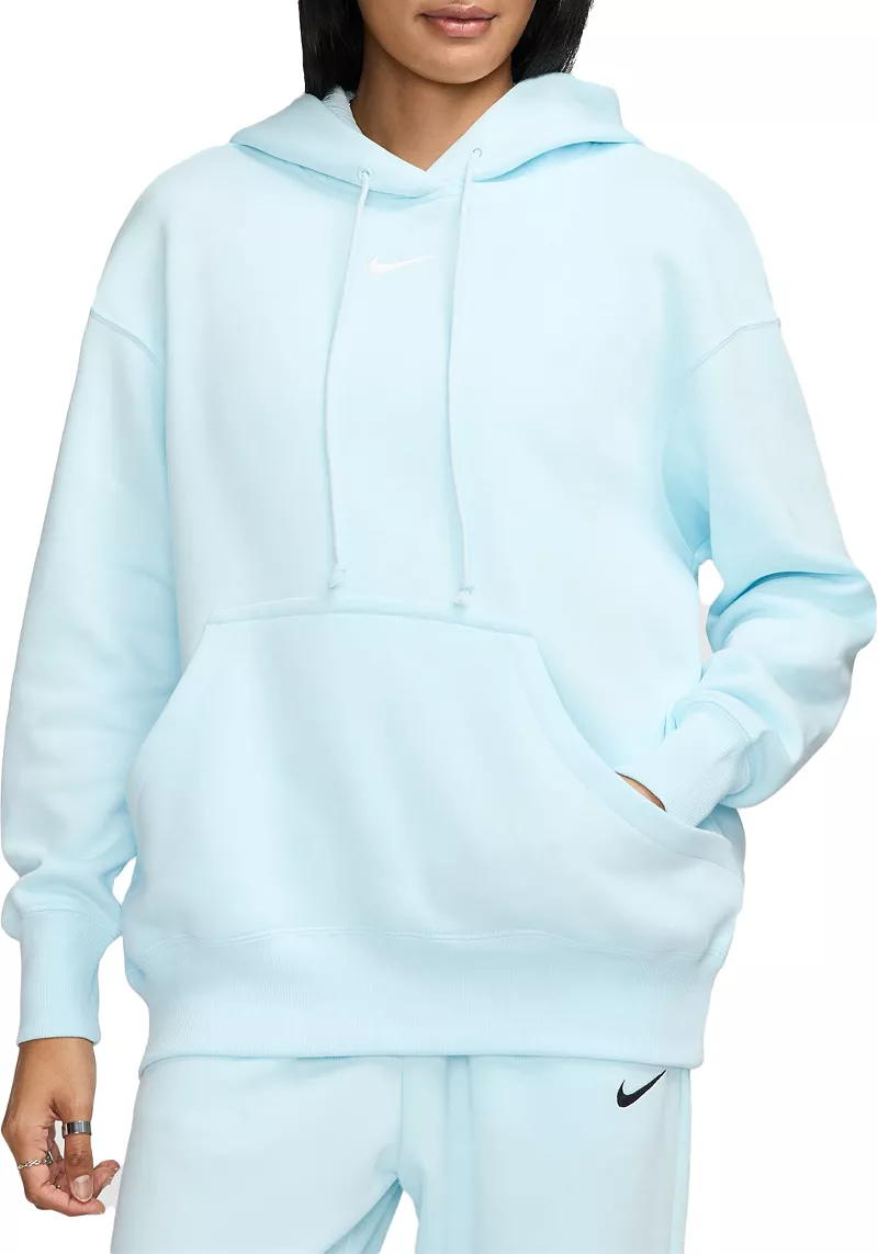 

Женский свободный пуловер с капюшоном из флиса Nike Sportswear Phoenix, цвет Glacier Blue