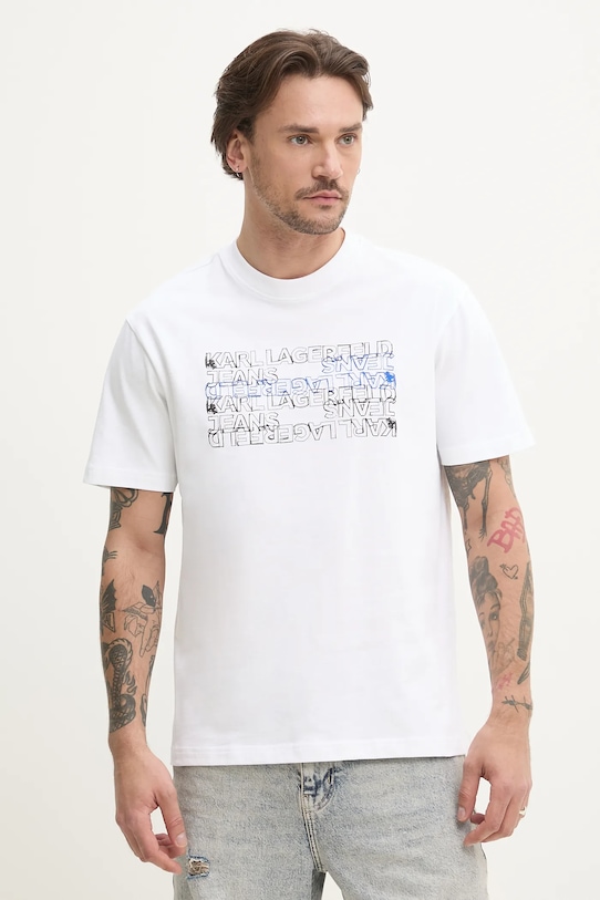 

Хлопковая футболка Karl Lagerfeld Jeans, белый