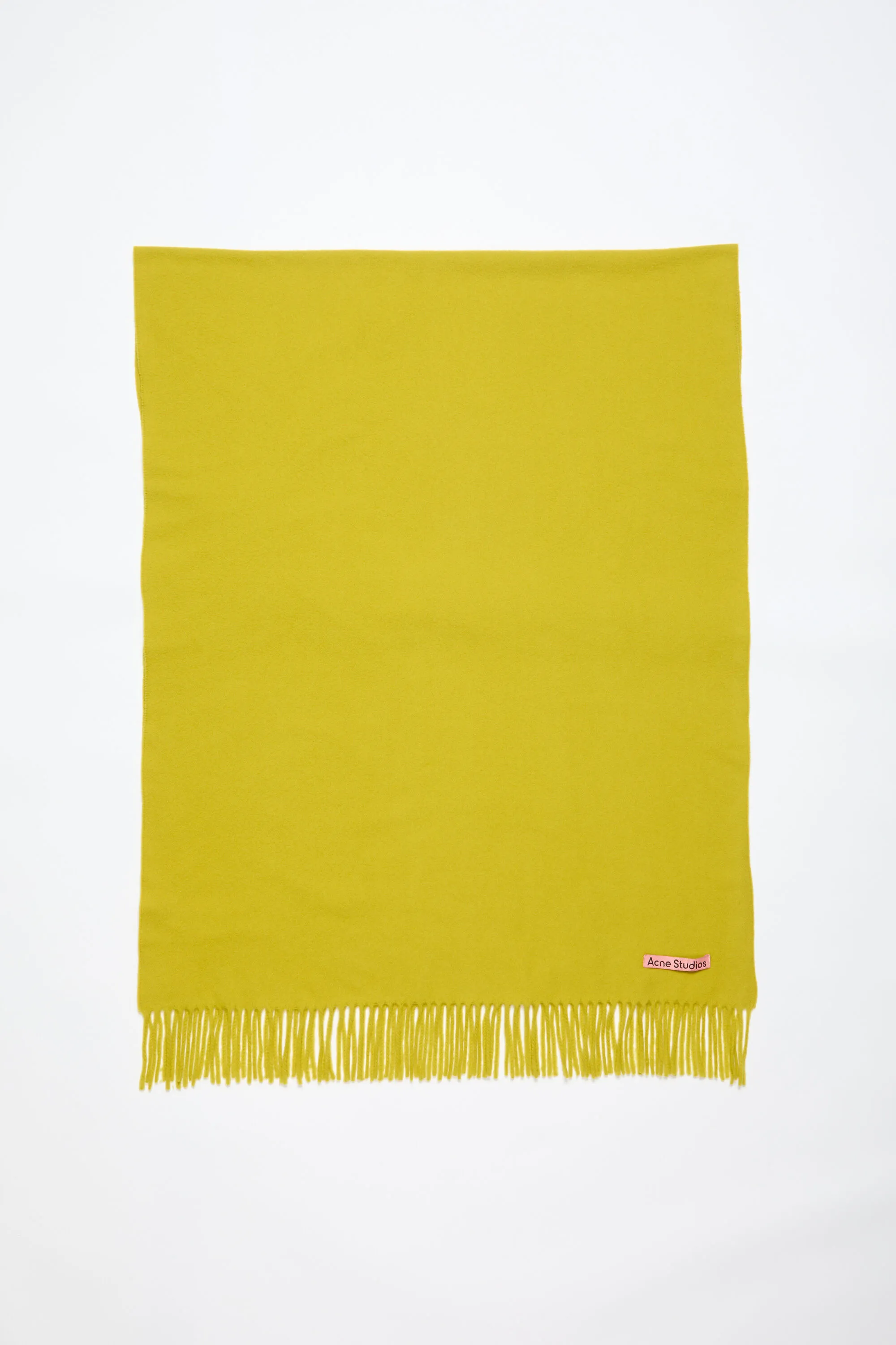 

Шерстяной шарф с бахромой - оверсайз Acne Studios, Acid yellow