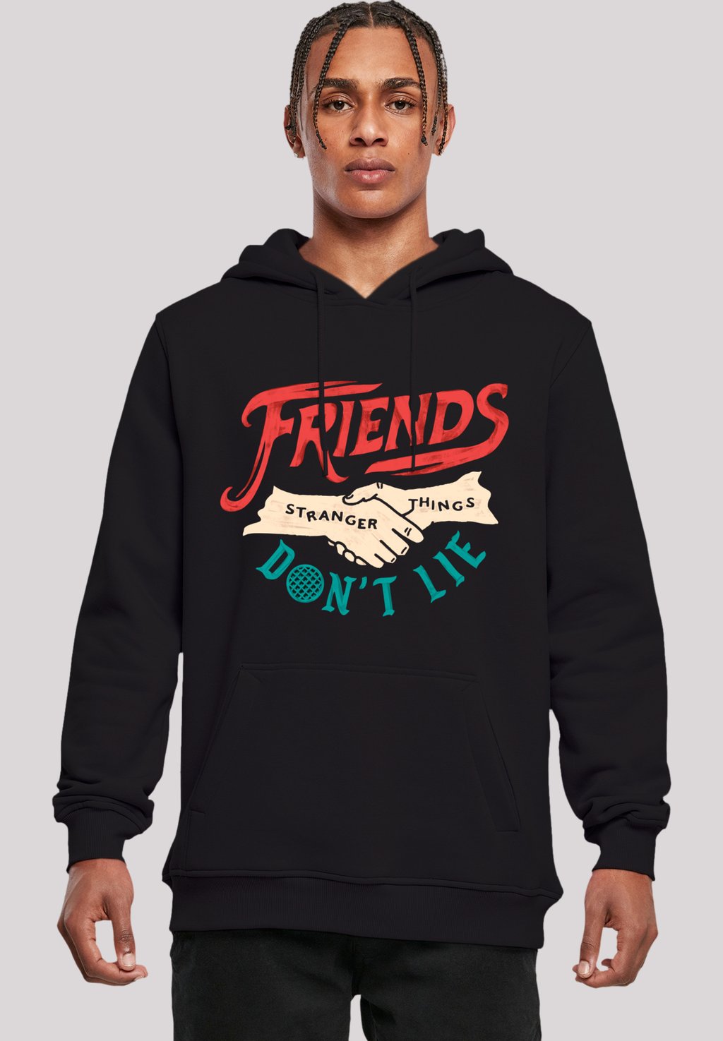 

Толстовка STRANGER THINGS FRIENDS DONT LIE HANDS NETFLIX TV SERIES - Hoodie F4NT4STIC, черный