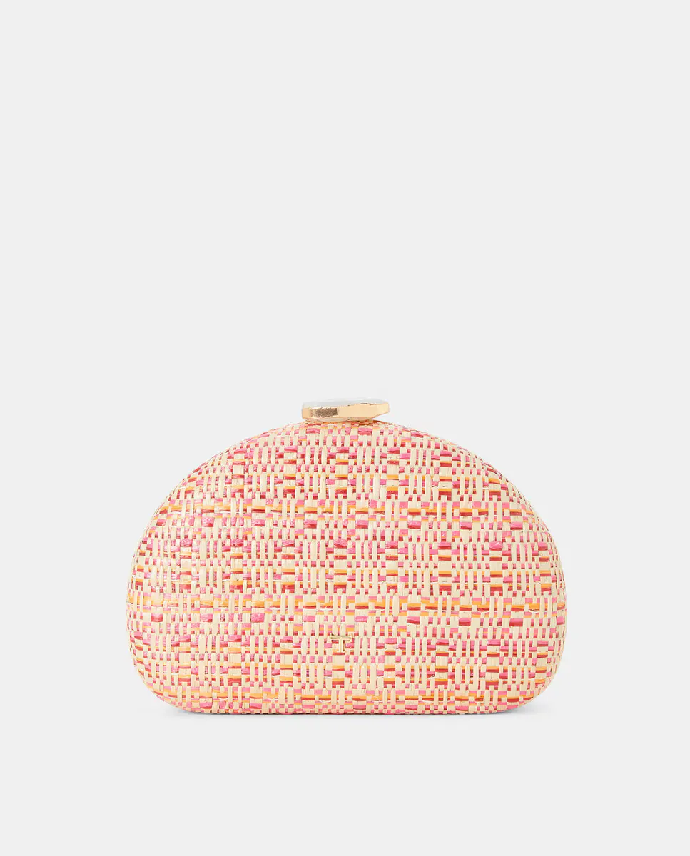 

Полукруглая сумка для вечеринок из рафии Latouche, цвет Rosa