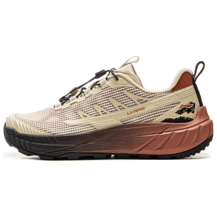 

LINING Нескользящие износостойкие низкие треккинговые кроссовки мужские бежево-коричневые