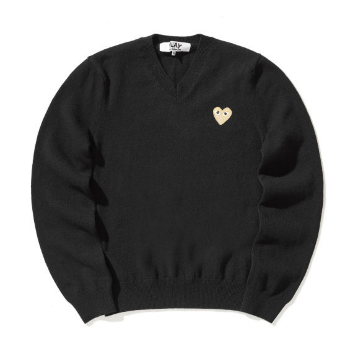 

CDG Play Футболка Women's Black Crew Neck Moderate Straight Fit