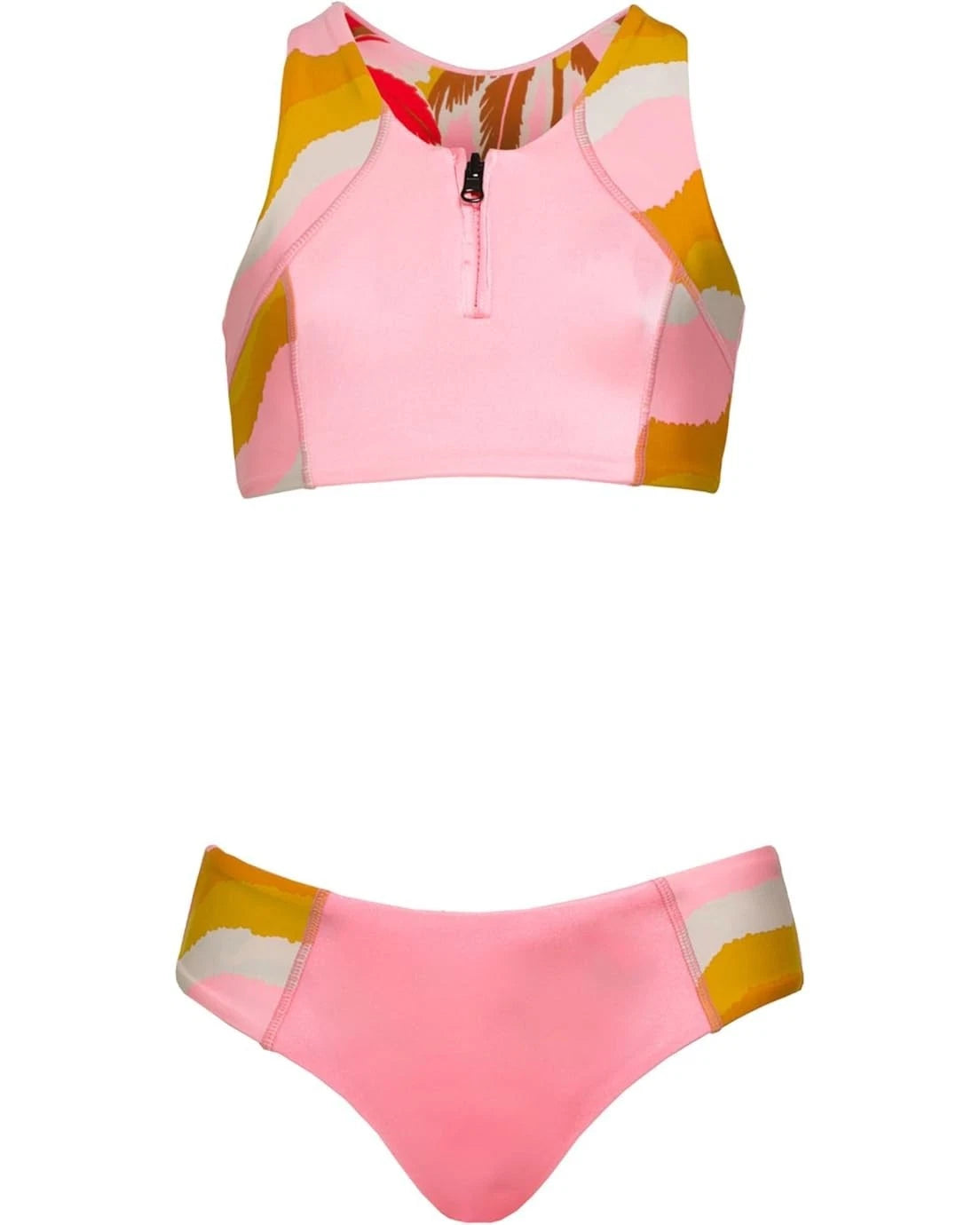 

Комплект бикини Maaji Candi для девочек, розовый эластичный пуловер с борцовской спиной, цвет орхидеи, RED278