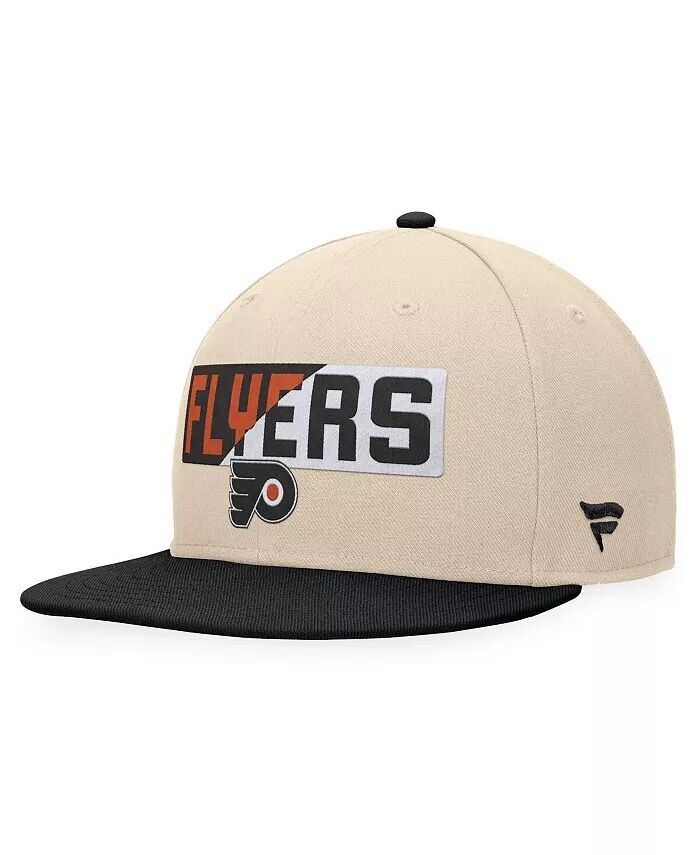 

Мужская кремовая/черная кепка Philadelphia Flyers Goalaso Snapback Fanatics, белый