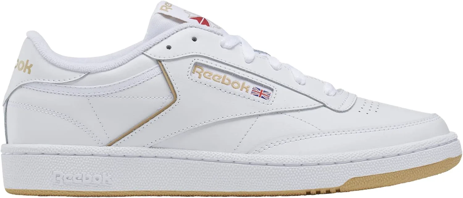 Женские веганские кроссовки Reebok Club C 85, белый/красный — фото 2