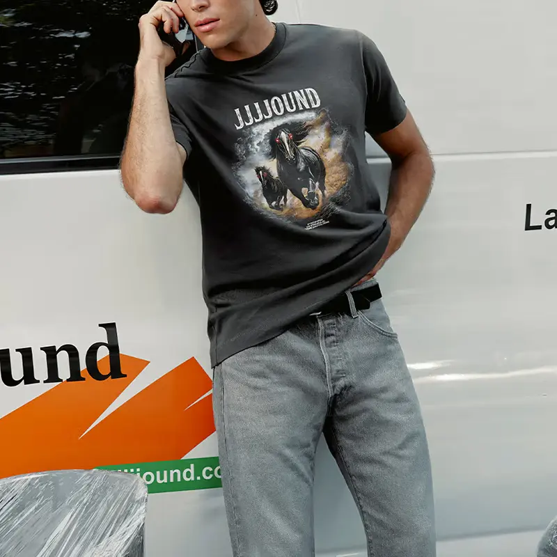 Джжжжоунд x JJJJound Коллаборация Футболка унисекс черная Levis — фото 4
