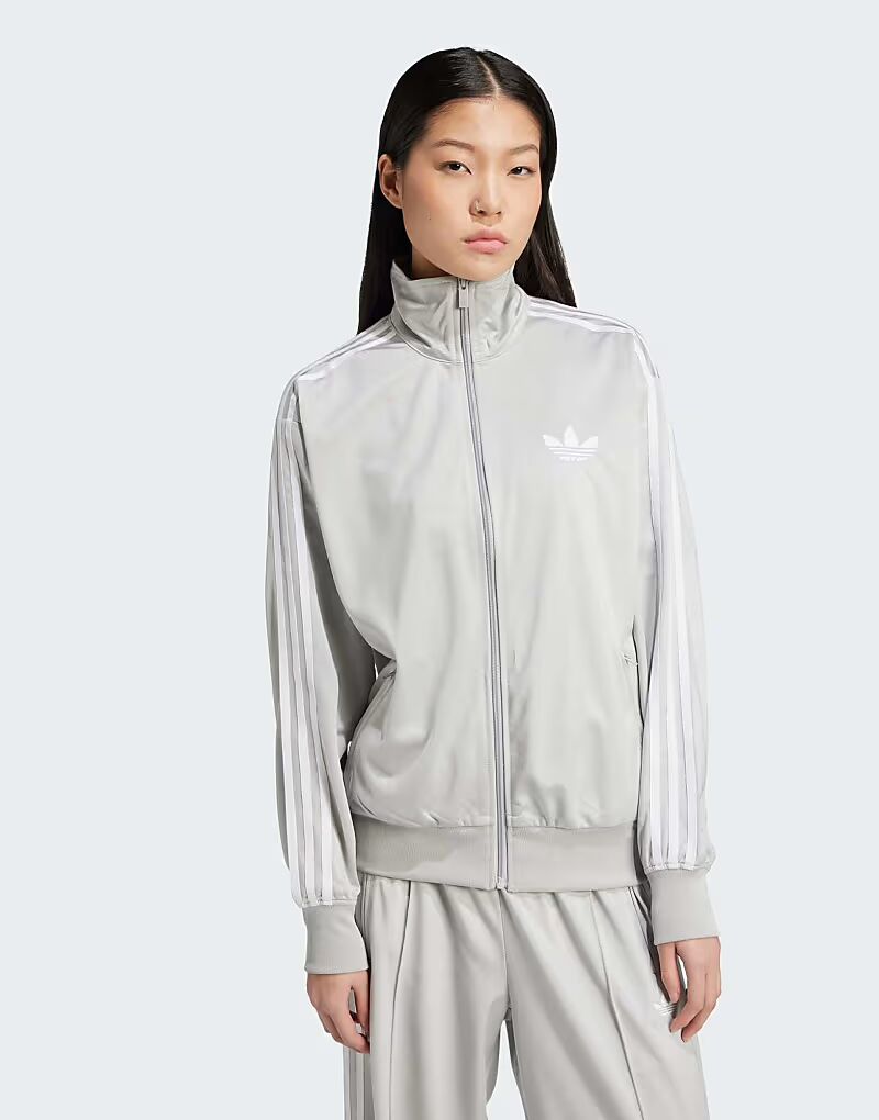 

Свободный спортивный топ Adidas Originals Adicolor Classic Firebird серого цвета