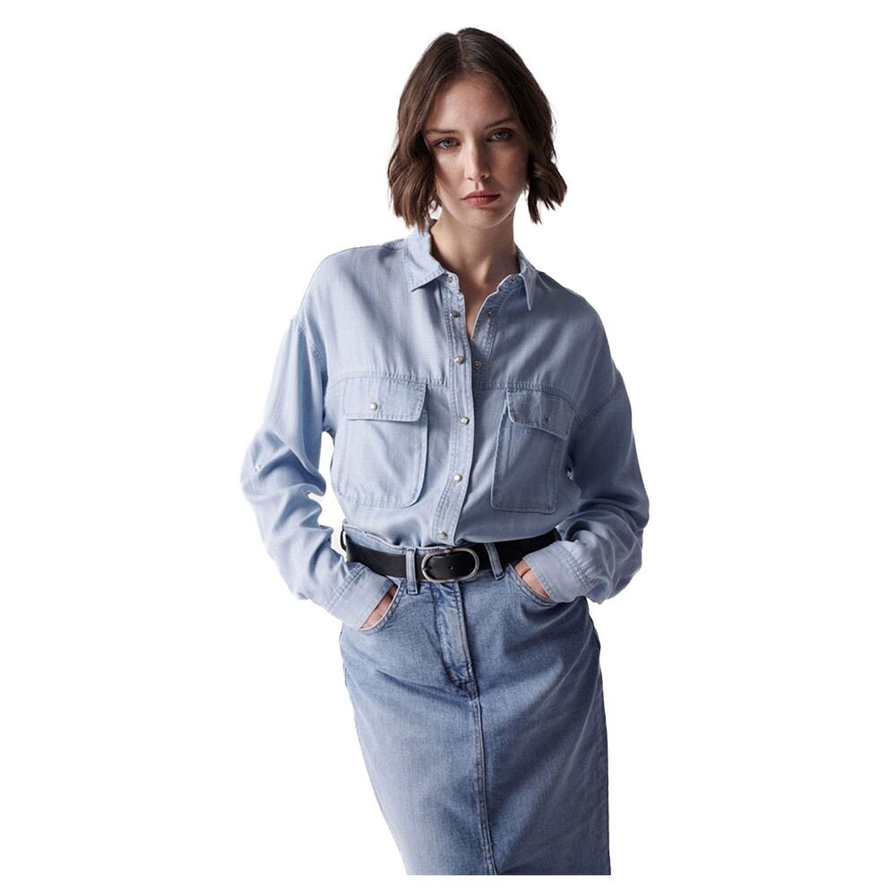 

Рубашка Salsa Jeans Lyocell, синий