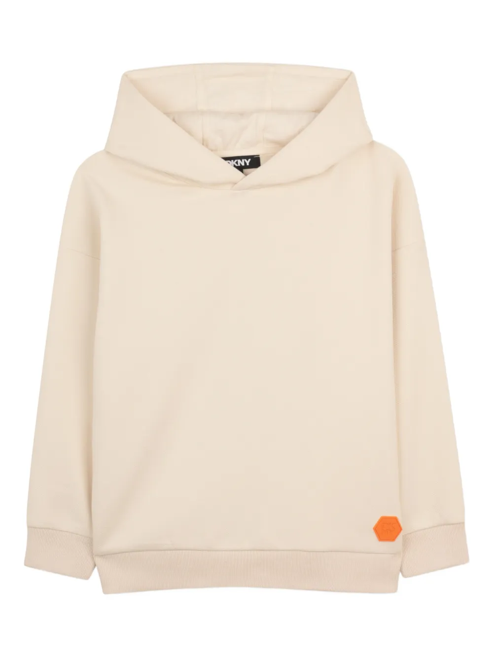 

Толстовка с капюшоном и графичным принтом Dkny Kids, бежевый