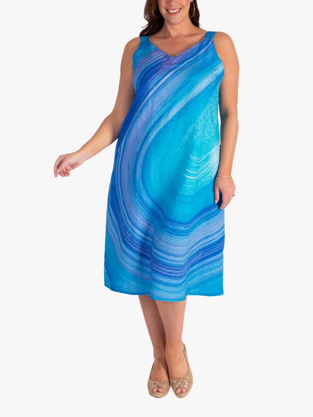 

Платье Wave Linen Rich без рукавов chesca, Blue