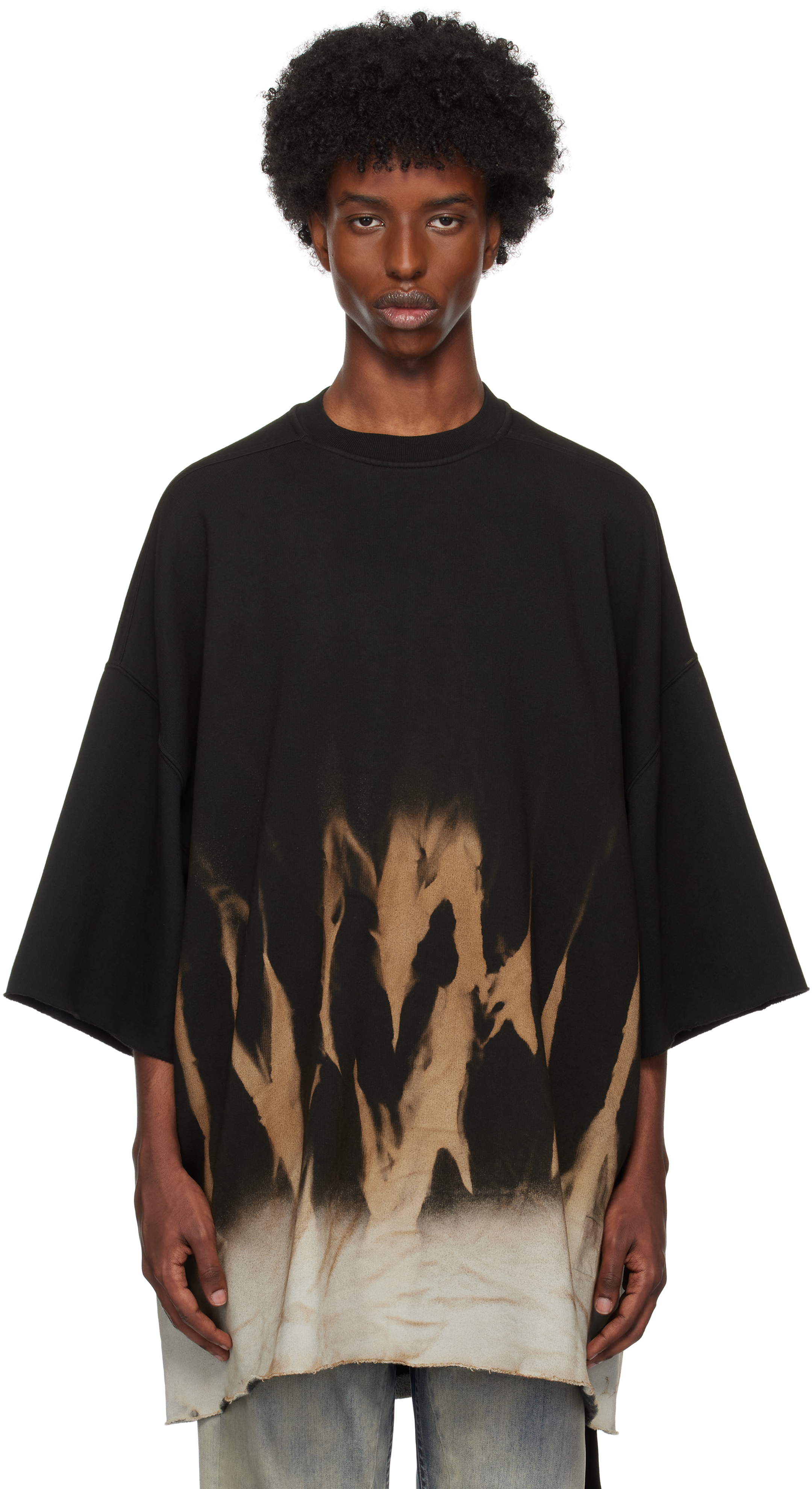 

Черная футболка Porterville Tommy Rick Owens DRKSHDW, Black/Terra