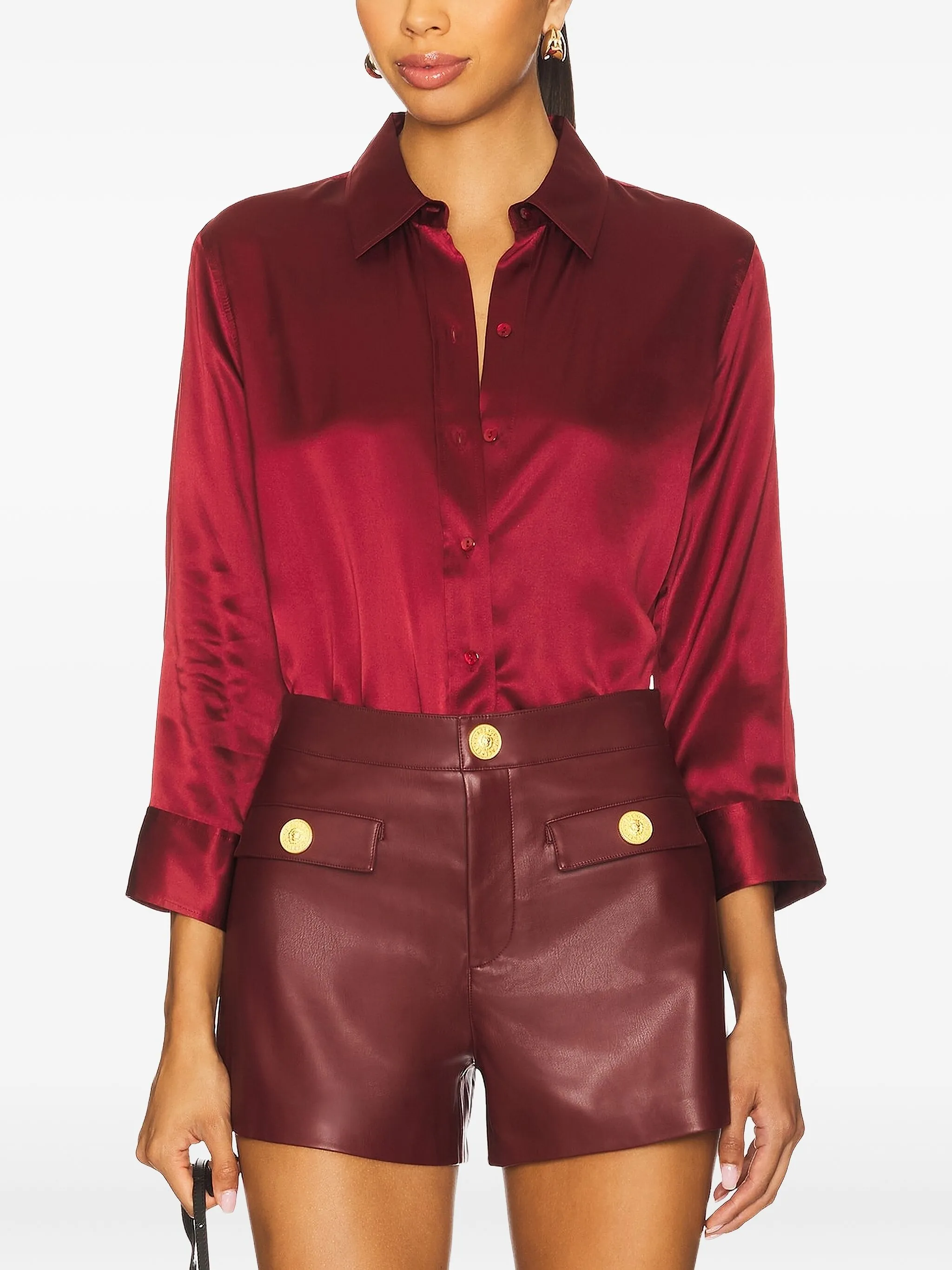 

Рубашка Dani с рукавом три четверти L'Agence, красный