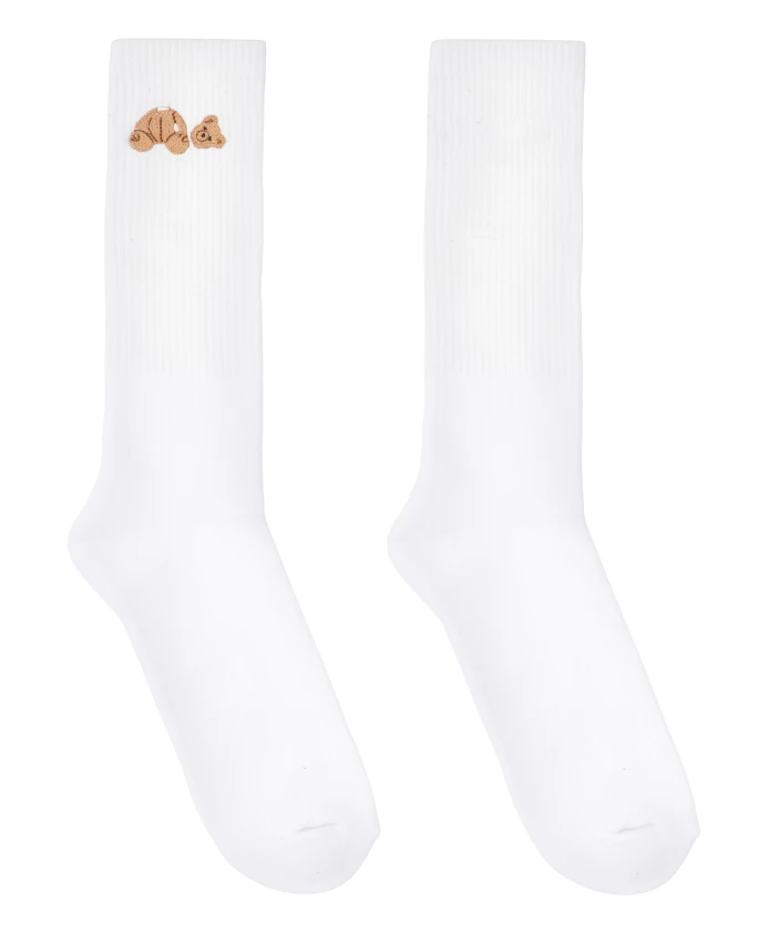 

Носки из смесовой хлопковой ткани. Palm Angels, белый