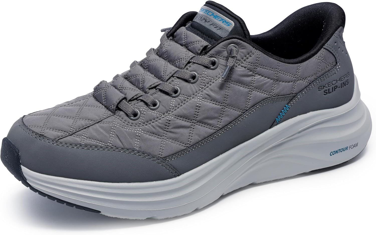 

Мужские кроссовки Skechers Contour Foam Cozy Fit Hands Free Slip-in, черный/угольный