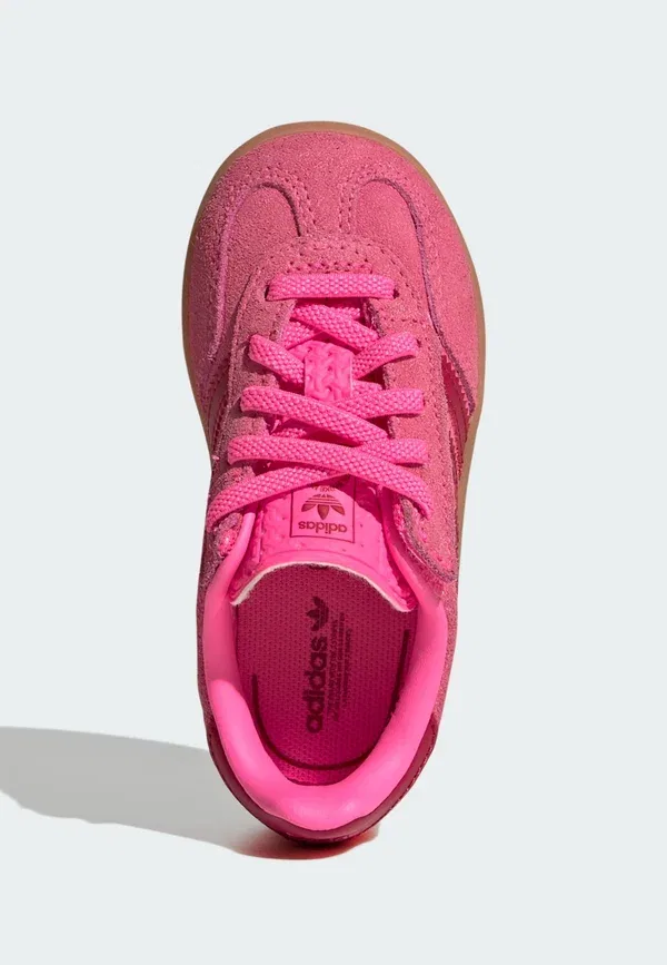 Кроссовки Adidas Originals Gazelle Indoor CF EL I, розовый с красным и золотым — фото 3