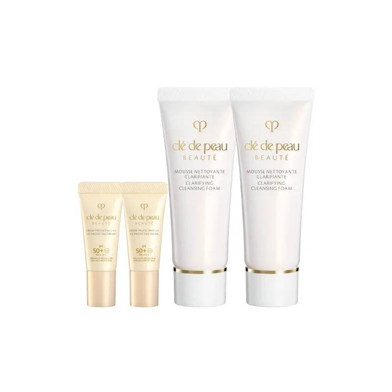 

Набор пробников очищающего средства с антивозрастным солнцезащитным эффектом увлажняющее очищение 8мл+20мл Clé De Peau Beauté