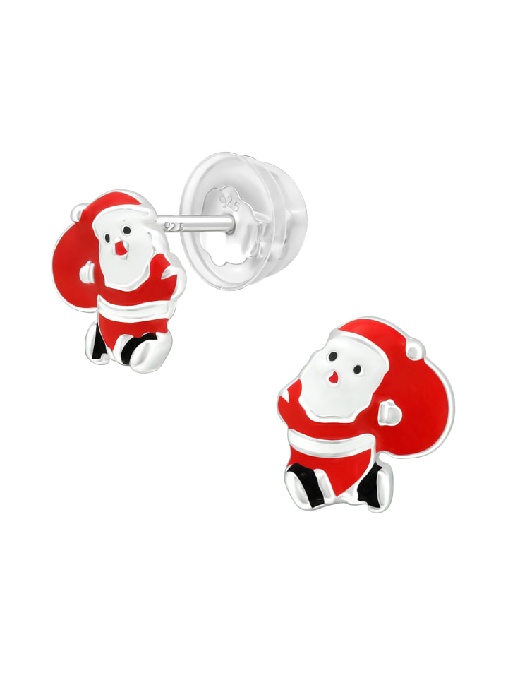 

Schmuck23 Серебряные серьги 925 пробы с изображением Санта-Клауса, рождественские, 0,7 см x 0,8 см