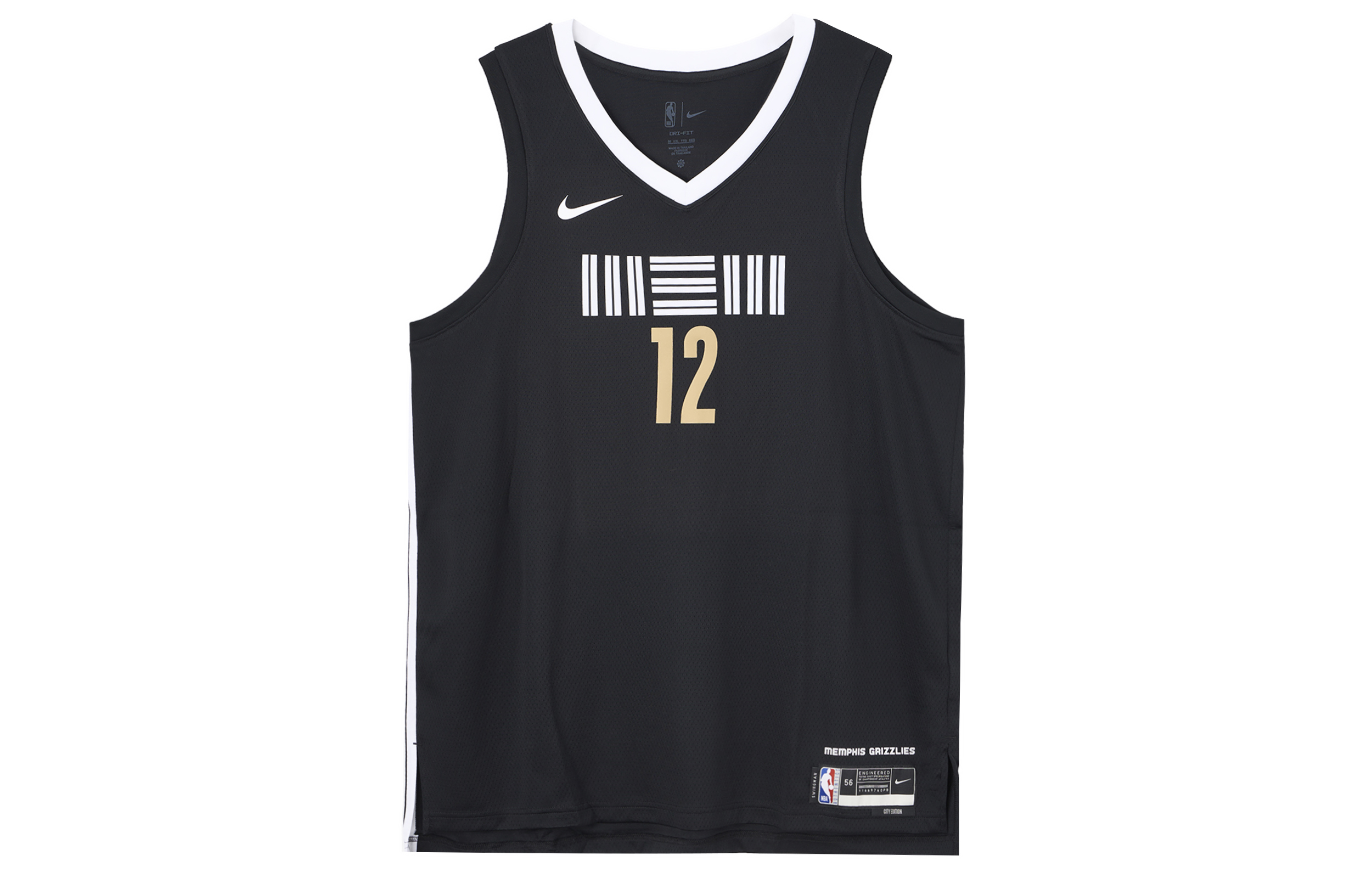 

Мужская майка NBA Swingman Dri FIT Ja Morant Memphis Grizzlies City Edition 2023/24 Nike, Black-White