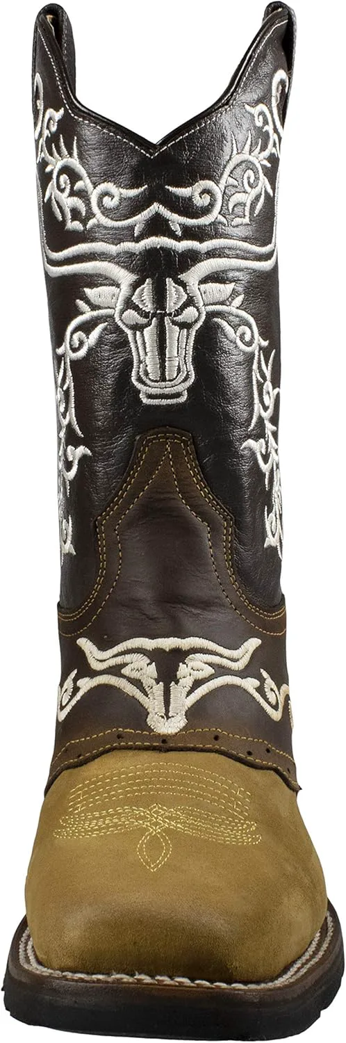 

Мужские ковбойские сапоги El General для родео, натуральная кожа, квадратный носок, цвет «Безумный мед», размер ROD 10 Generic