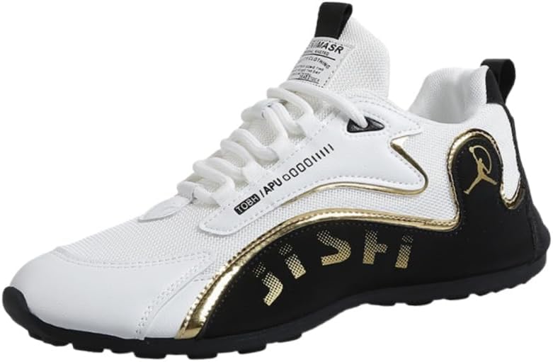 

Мужские дышащие спортивные кроссовки, легкие шнурки, для бега на улице и повседневной носки Fusecottc, черный