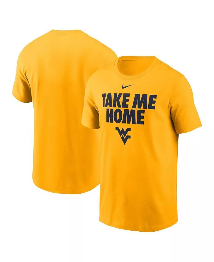 

Мужская золотая футболка с надписью «Local Ultimate Chant» команды West Virginia Mountaineers Nike