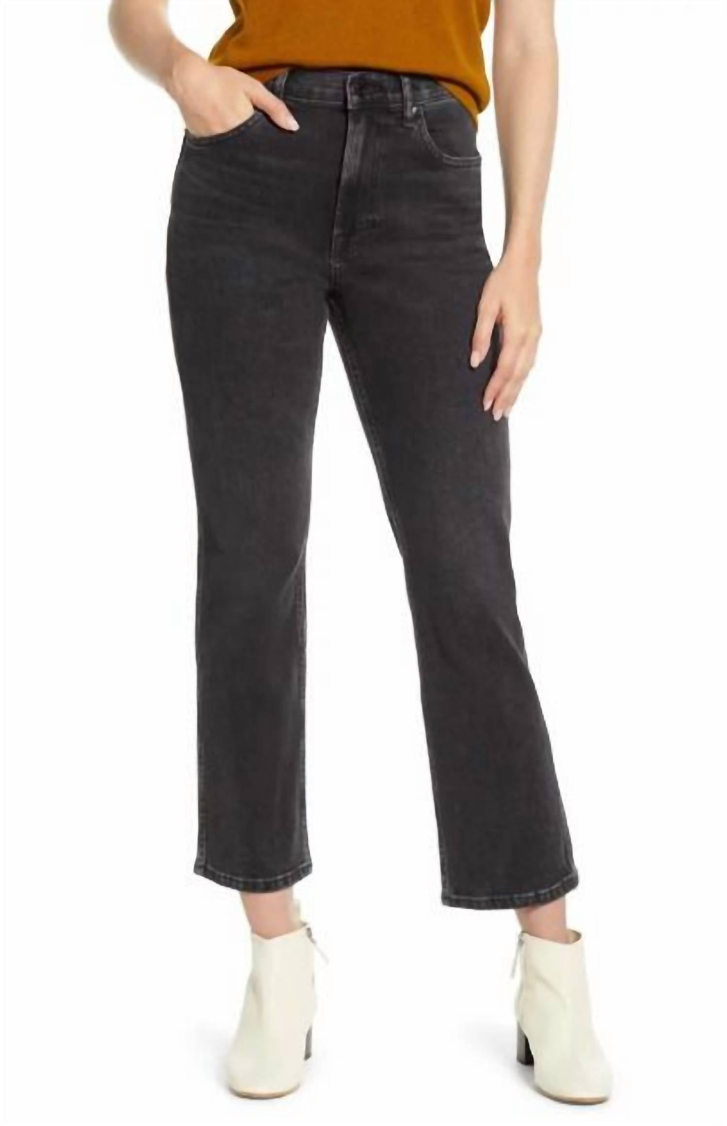 

Джинсы Cheeky Bootcut High Rise Slim Straight Leg с высокой посадкой темно-серого цвета Everlane