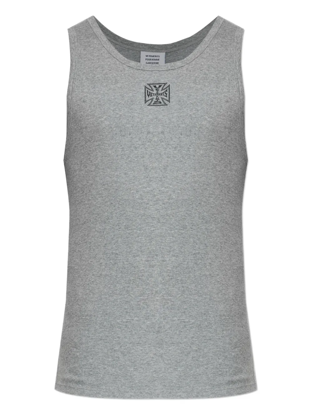 

Майка с принтом Vetements, серый