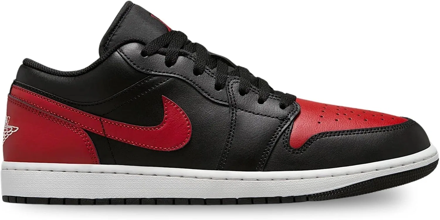 Мужские кроссовки Nike Air Jordan 1 Low, Black/Varsity Red-Summit White — фото 2