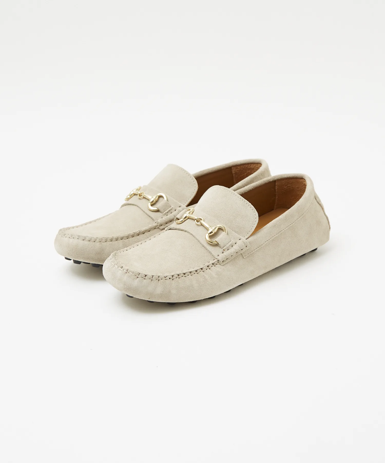Мужские слипоны из итальянской замши Bit Driving Shoes DESIGNWORKS светло-серые