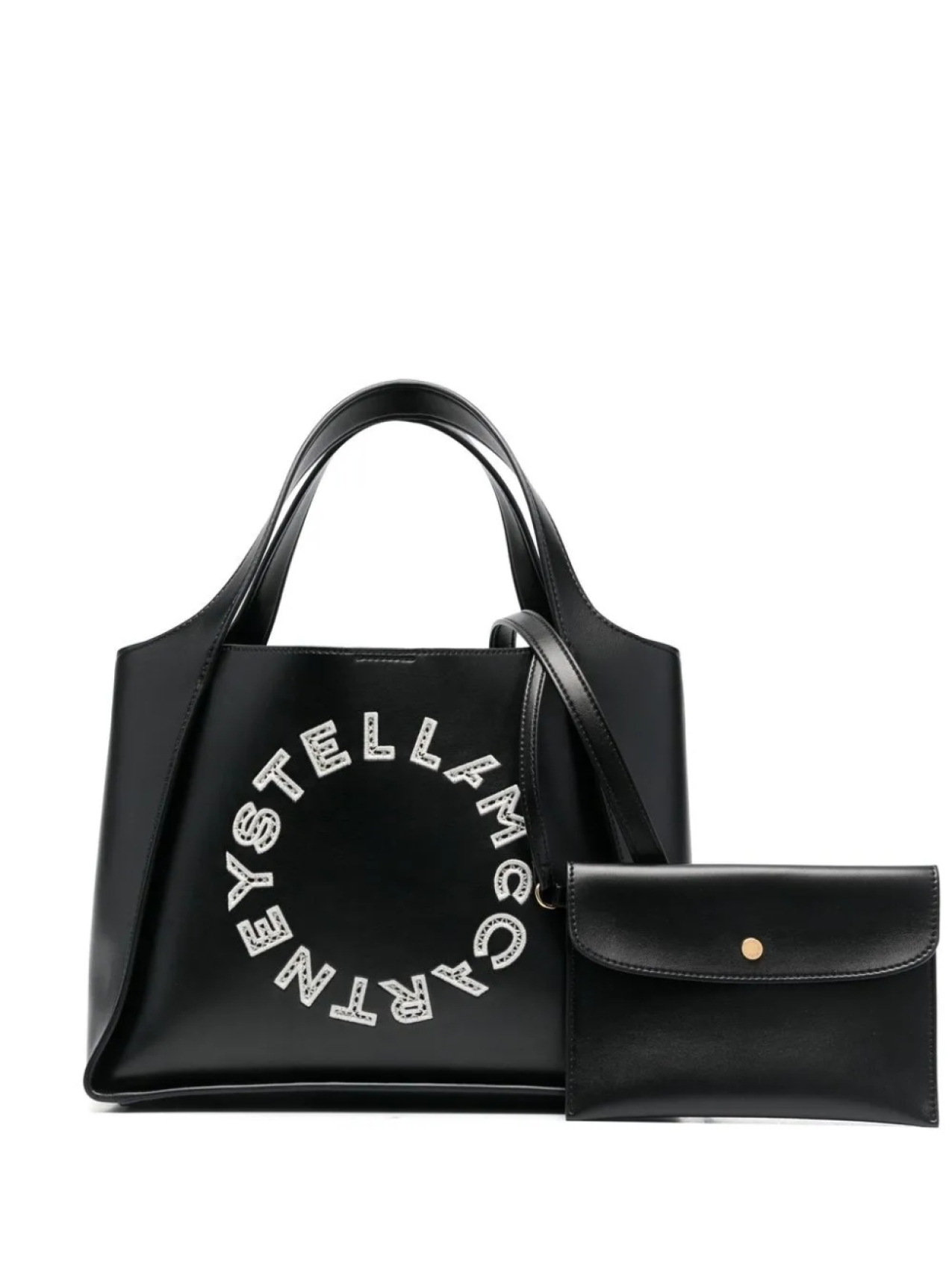 

Stella McCartney сумка-тоут с вышитым логотипом, черный