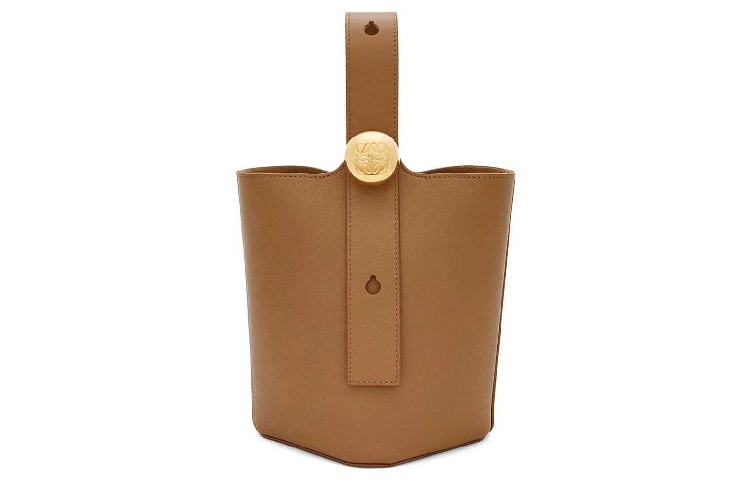 

LOEWE Мягкая кожаная ведерко, сумка через плечо, кроссбоди, мини-клатч для женщин, коричневый