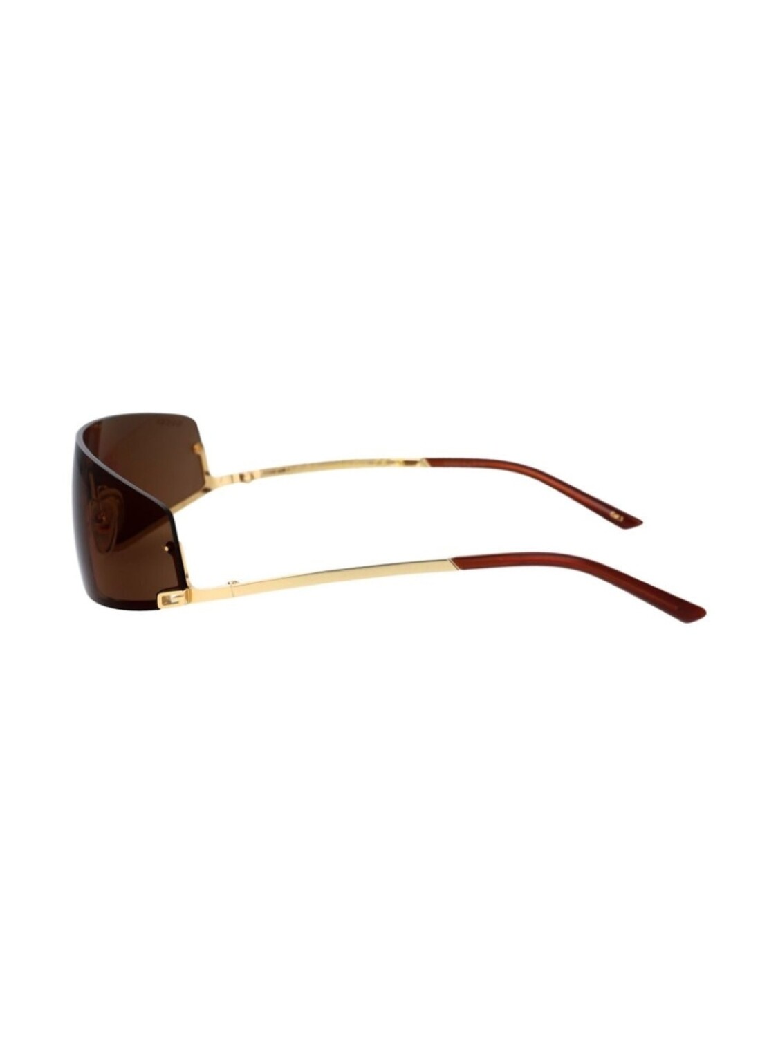 Gucci Eyewear солнцезащитные очки с защитной оправой, коричневый — фото 3