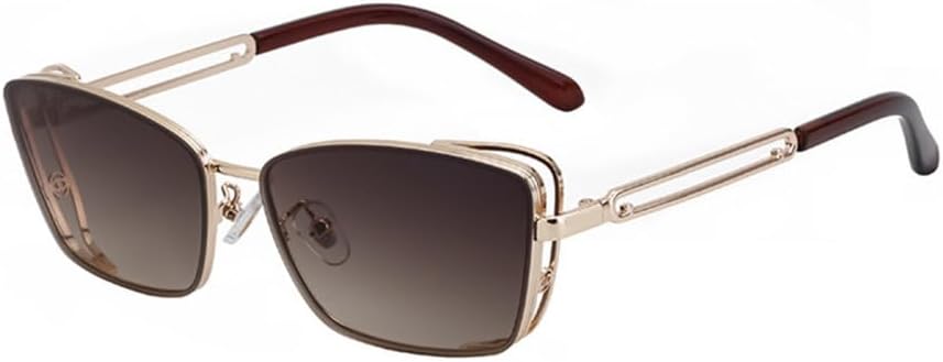 

Модные безрамочные солнцезащитные очки «кошачий глаз» для женщин, металлические, высокого класса, для мужчин, легкие, роскошные солнцезащитные очки, ветрозащитные очки для вождения generic, Gold Brown Gray