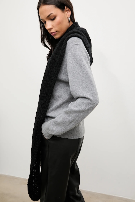 

Шарф из мериносовой шерсти Answear.Lab, черный