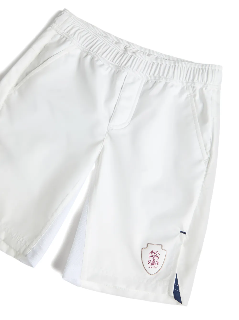 Нейлоновые шорты-бермуды с логотипом Brunello Cucinelli Kids, белый — фото 3